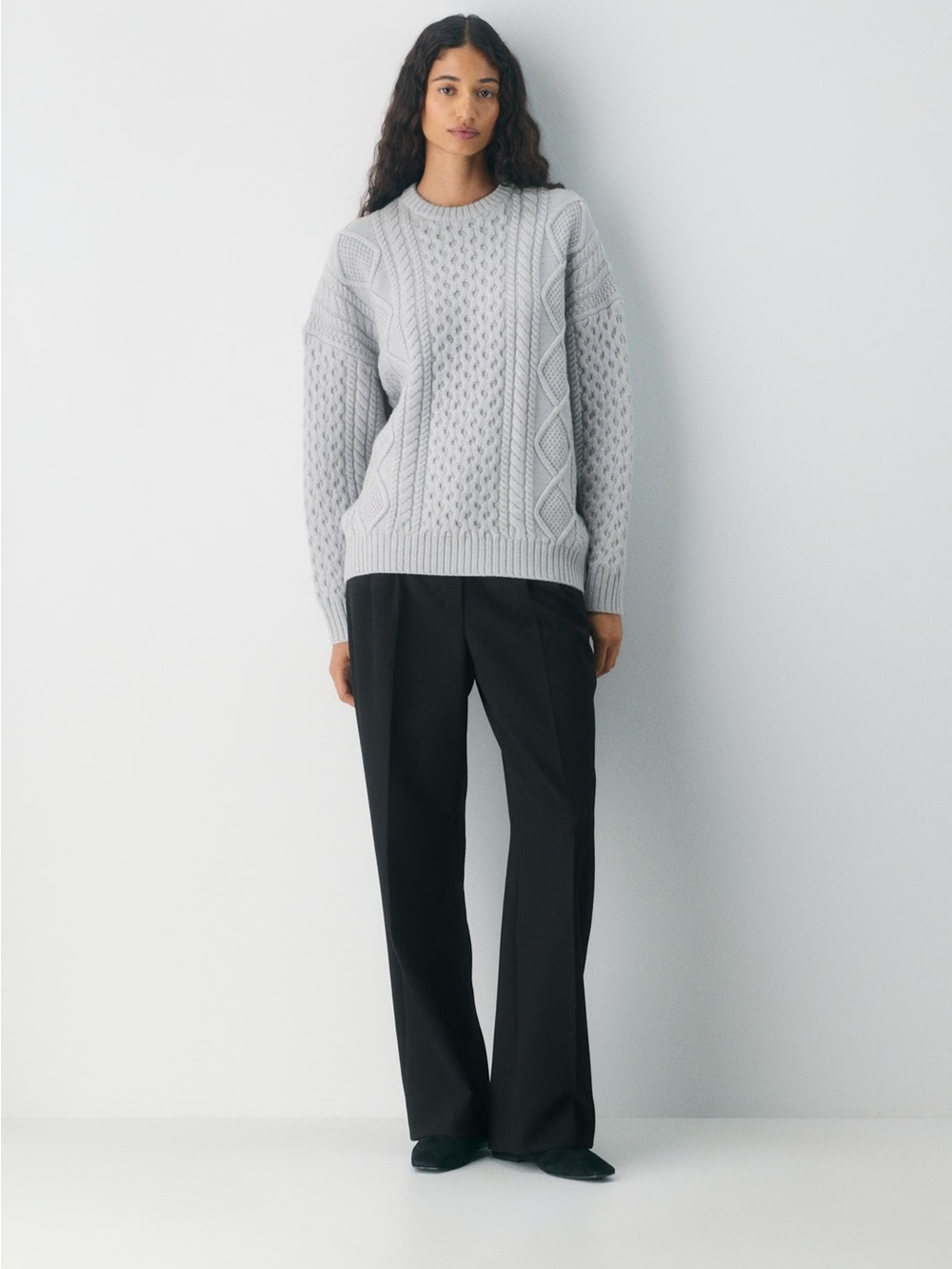 Aritzia Heritage Knit Merino Wool Crew Sweater